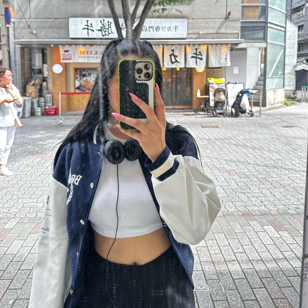 Varsity Navy & White Jacket